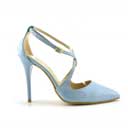 Pantofi albastri dama Antos toc 11cm